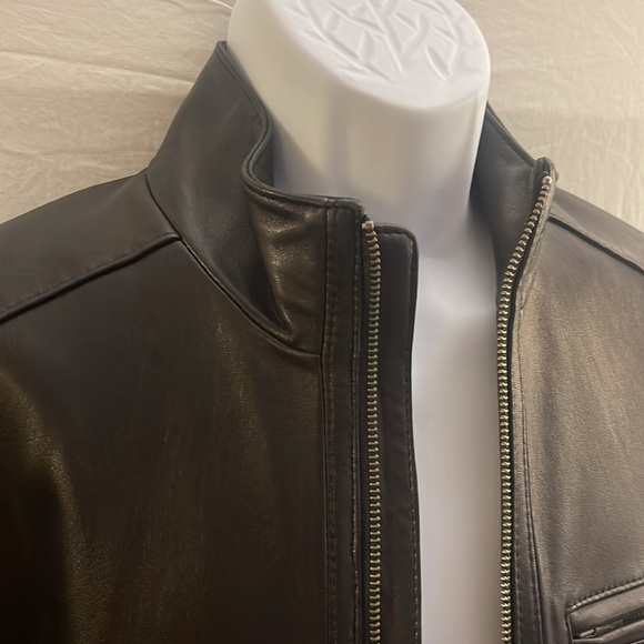 Cole Haan Men's Lambskin Leather Jacket Black Sz: S - Picture 11 of 11